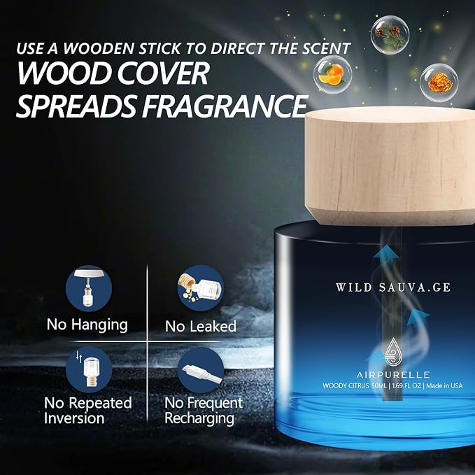 Car Air Freshener for Men & Women – Long-Lasting Woody Citrus Essential Oil - Image 4