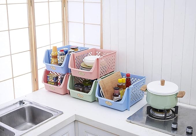 Skywin Plastic Stackable Storage Bins - Image 7