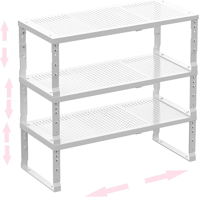 Metal Stackable Expandable Storage Shelf by Unknown