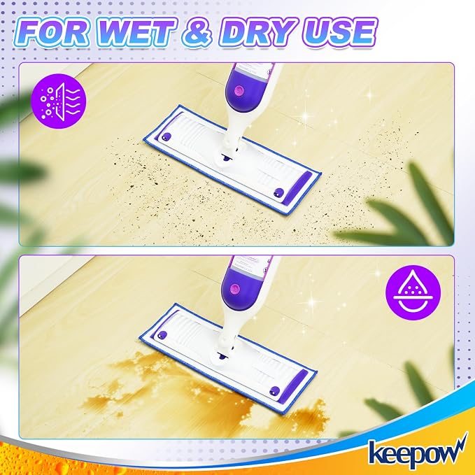 Reusable Mop Pads for Swiffer PowerMop, 5 Pack Microfiber Mop Pad Refills - Image 8