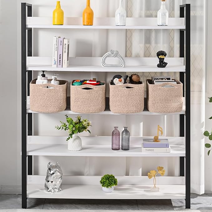Storage Baskets for Organizing & Shelves, Woven Cotton Rope Organization Bins - Image 2