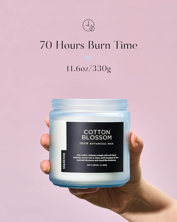 M&SENSE Clean Cotton Scented Candle - Image 3