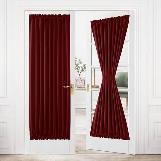 DWCN French Door Curtains – Rod Pocket Thermal Blackout Curtain by DWCN