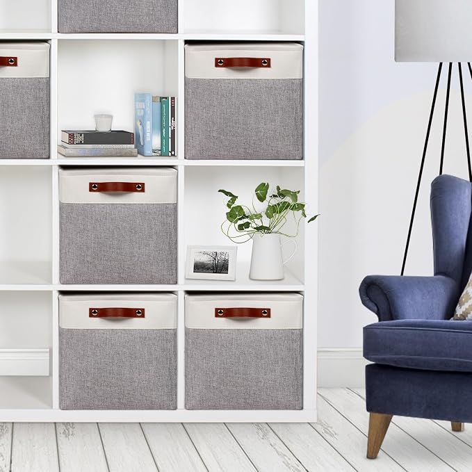 Univivi 10.5 Inch Fabric Cube Bins - Image 7