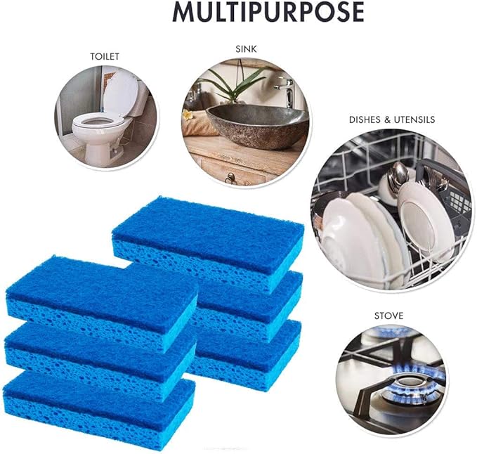 Scrubit Non-Scratch Cleaning Scrub Sponges- Scrubbing Dish Sponge Ideal - Image 4