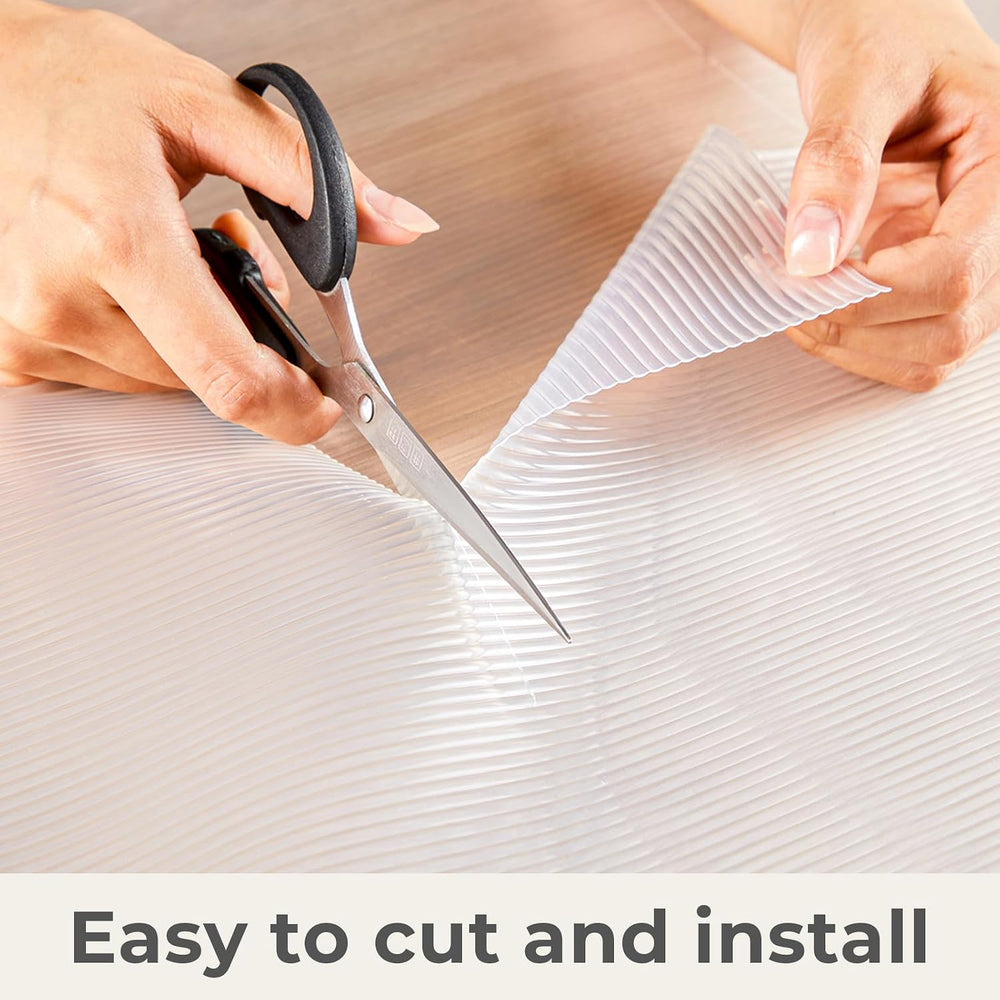 100% EVA Shelf Liner Waterproof Non Adhesive, 12" x 360", Ribbed