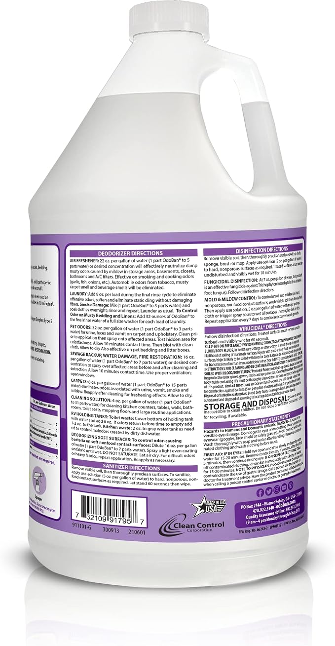 OdoBan Ready-to-Use Disinfectant and Harsh Aroma Eliminator, 14.6 Ounce - Image 7