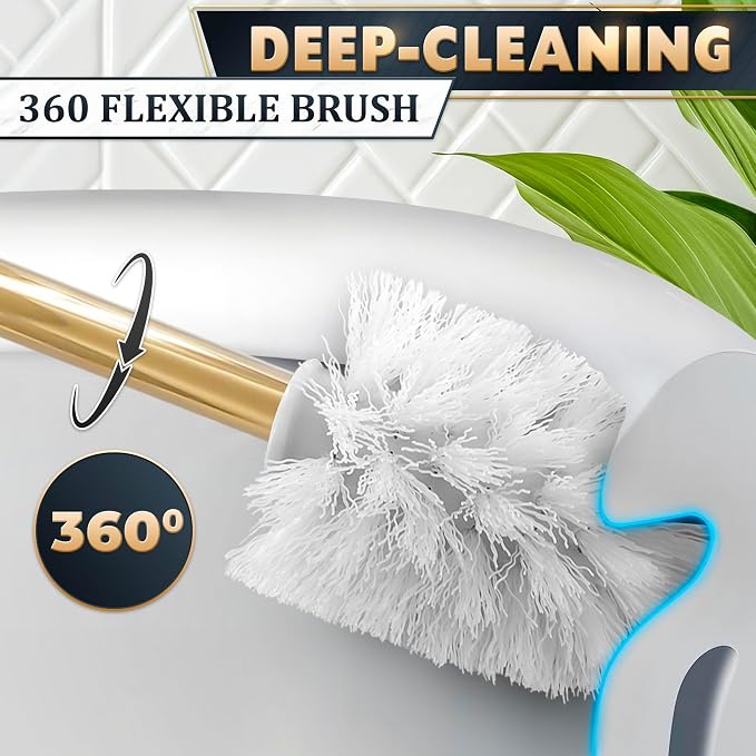 Gold Stainless Steel Toilet Brush - Image 7