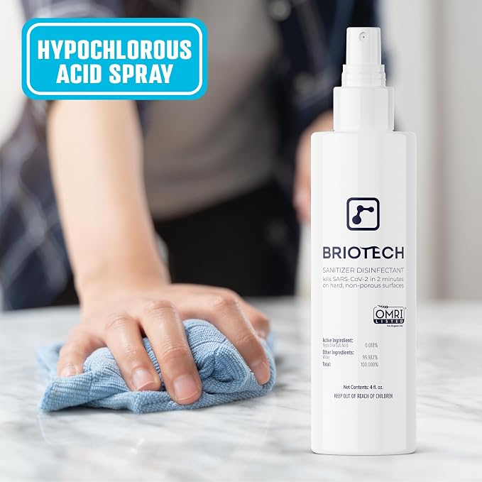 BRIOTECH Sanitizer Disinfectant Hypochlorous Spray, Kills 99.99% of Viruses & - Image 5