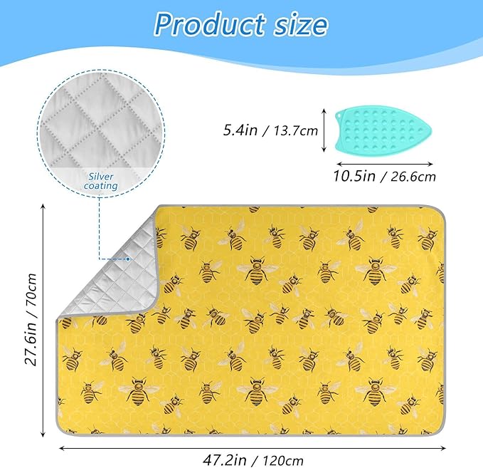 Yellow Bees Honey 01 Ironing Mat - Image 2