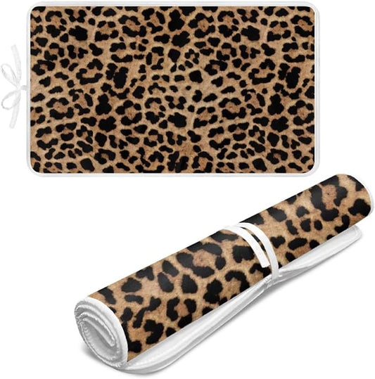 Leopard Print Iron Mat Blanket Travel Foldable Ironing Pad Fabric Ironing Board by Unknown