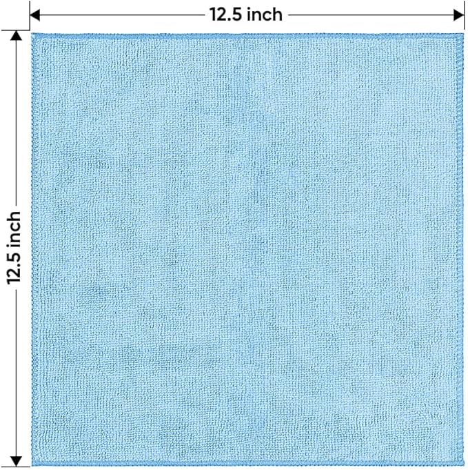HOMEXCEL Blue Microfiber Cleaning Cloth 150 Pack, 12.5 x 12.5 inch Microfiber - Image 7