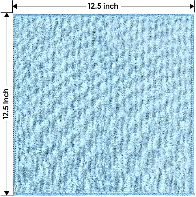 HOMEXCEL Blue Microfiber Cleaning Cloth 50 Pack, 12.5 x 12.5 inch Microfiber - Image 7