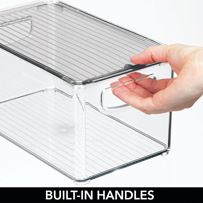 mDesign Plastic Deep Storage Bin Box Container - Image 9