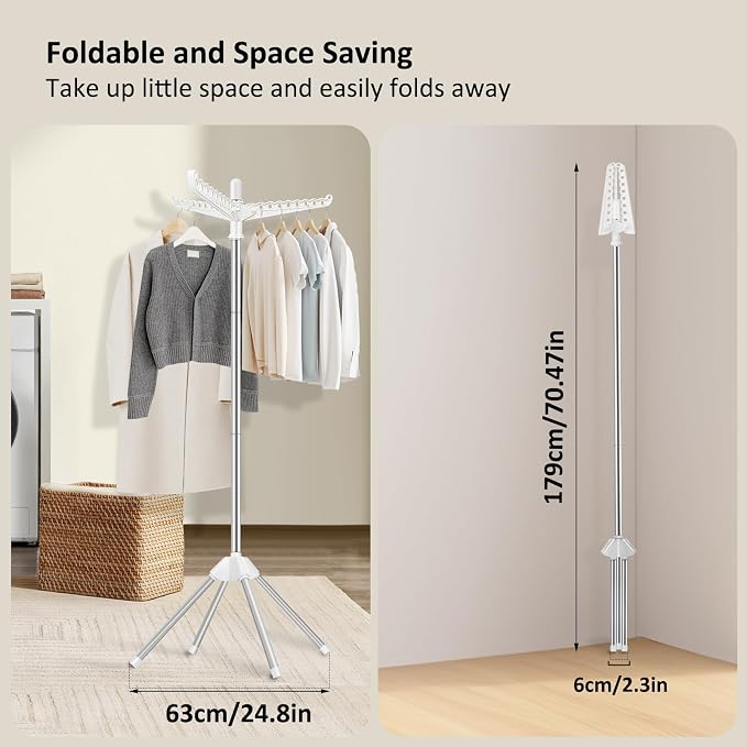 SUYU Clothes Drying Rack, Foldable Drying Rack Clothing, Laundry Drying Rack - Image 4