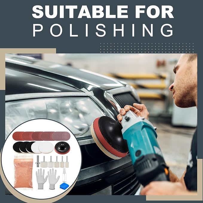 55 Pcs Glass Polishing Kit Windshield Scratch Repair Kit Car Windscreen Glass - Image 5