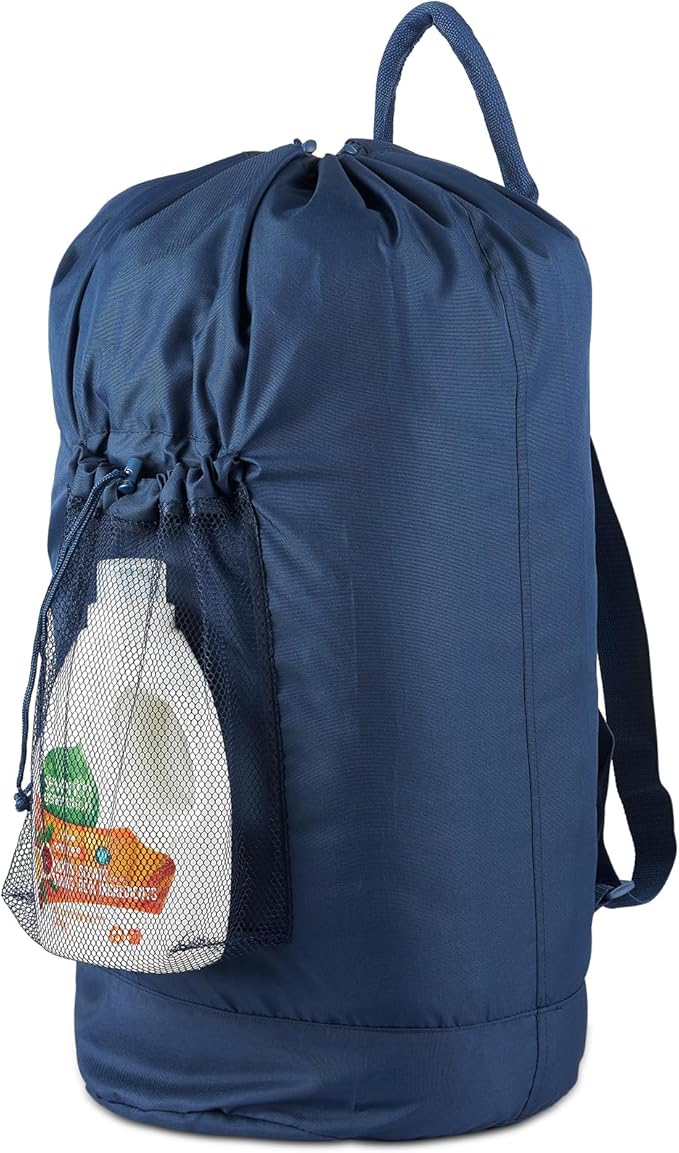 Laundry Bag Backpack with Detergent Holder and Adjustable Shoulder Straps by Seiritex