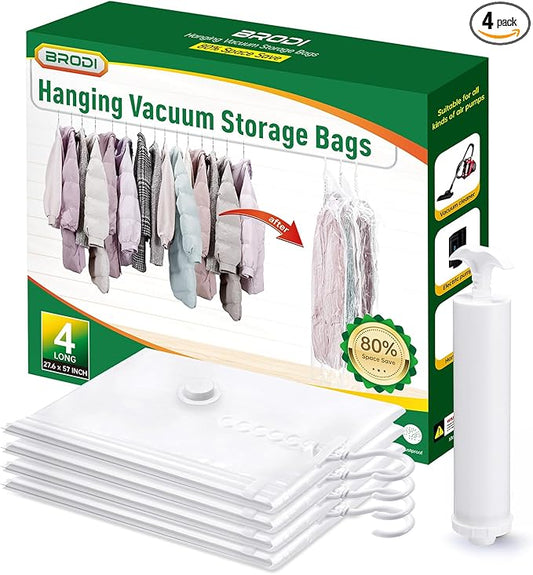 Hanging Vacuum Storage Bags For Clothes by BRODI