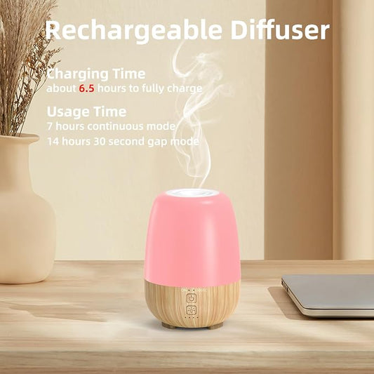 150ML Cordless Essential Oil Diffuser, Built-in 6000mAH Rechargeable Battery - Image 2
