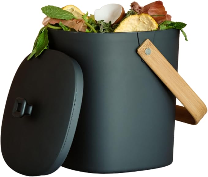 Bamboozle Countertop Compost Bin Kitchen | 1 Gallon | Odorless Composting Bin by Bamboozle