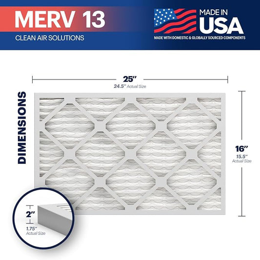 BNX TruFilter 16x25x2 Air Filter MERV 13 - Image 2