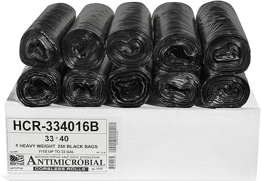 Aluf Plastics 33 Gallon Black Trash Bags by AlufPlastics