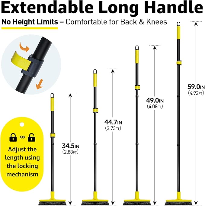 Grout Brush with Long Adjustable Handle - Image 3