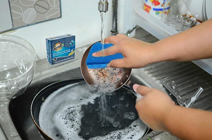 Scrubit Non-Scratch Cleaning Scrub Sponges- Scrubbing Dish Sponge Ideal - Image 8