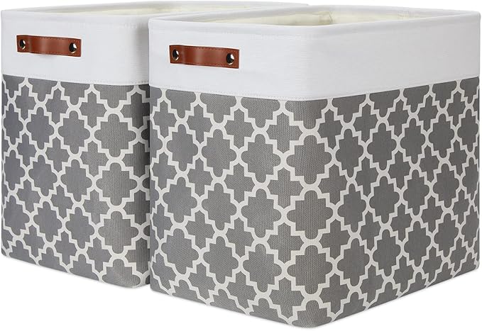 DULLEMELO Storage Baskets Large 17"x12"x15" Foldable Rectangular Storage Bins by DULLEMELO