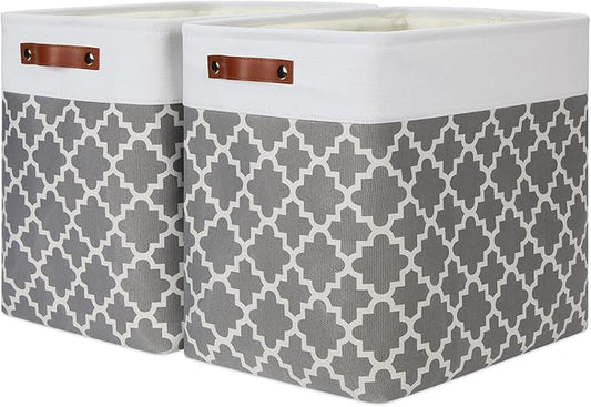 DULLEMELO Storage Baskets Large 17"x12"x15" Foldable Rectangular Storage Bins by DULLEMELO