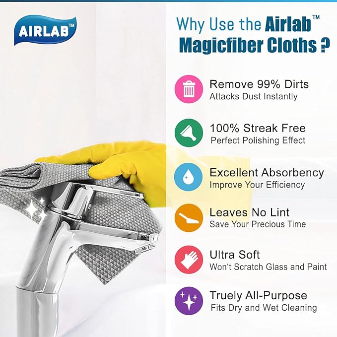 Streak Free Miracle Cleaning Cloths Easy Clean Nanoscale, Microfiber Polishing - Image 6
