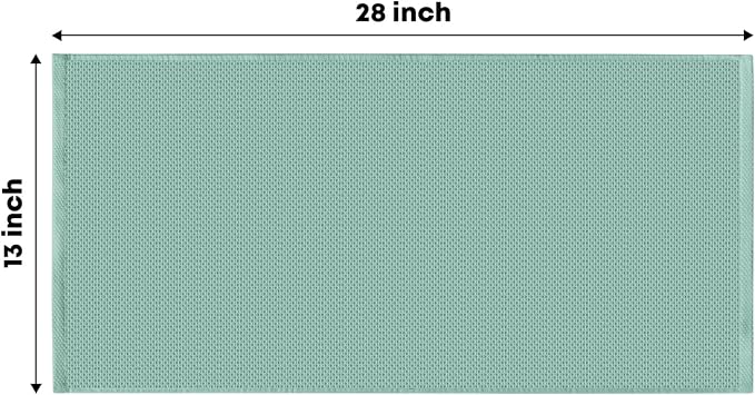 Artoid Mode 100% Cotton Light Green Waffle Weave Kitchen Dish Cloths, 13x28 - Image 7