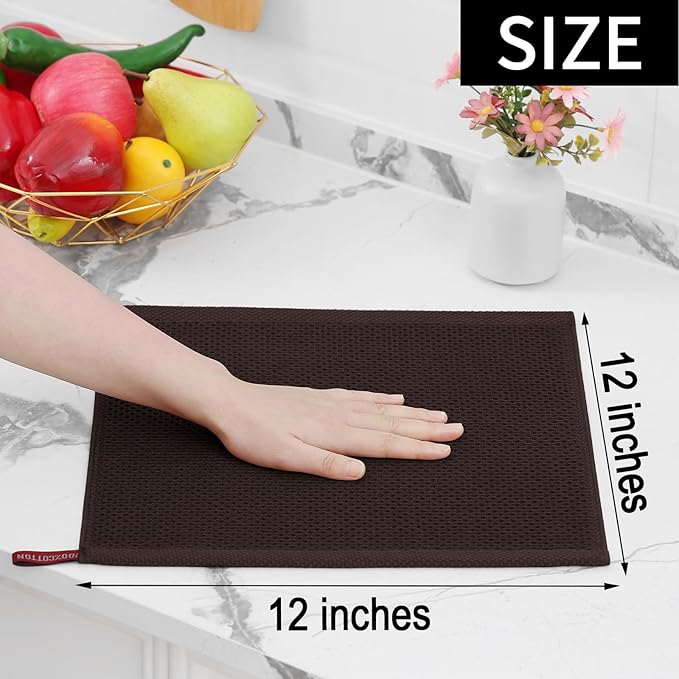 Homaxy 100% Cotton Waffle Weave Kitchen Dish Cloths, Ultra Soft Absorbent Quick - Image 5
