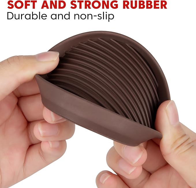 8Pcs 3"*3" Rubber Non-Slip Furniture Pads Heavy Duty Furniture Casters Cups - Image 9