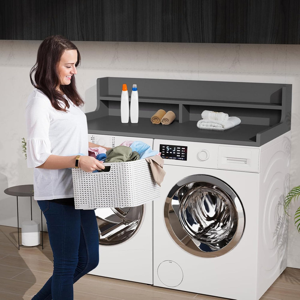 Washer Dryer Countertop, 54" x 27.55" 2-Tier Washer Dryer Topper wi...