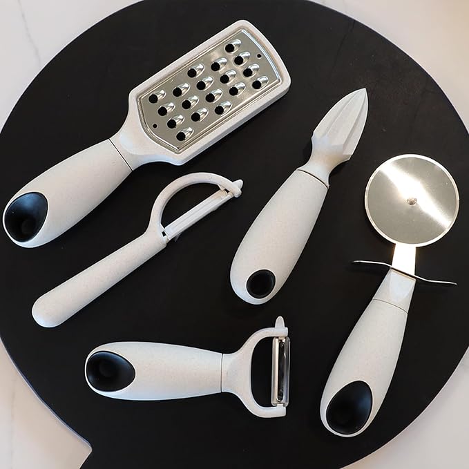 Beille 7pc Wheat Straw Complete Kitchen Utensils Set - Image 5