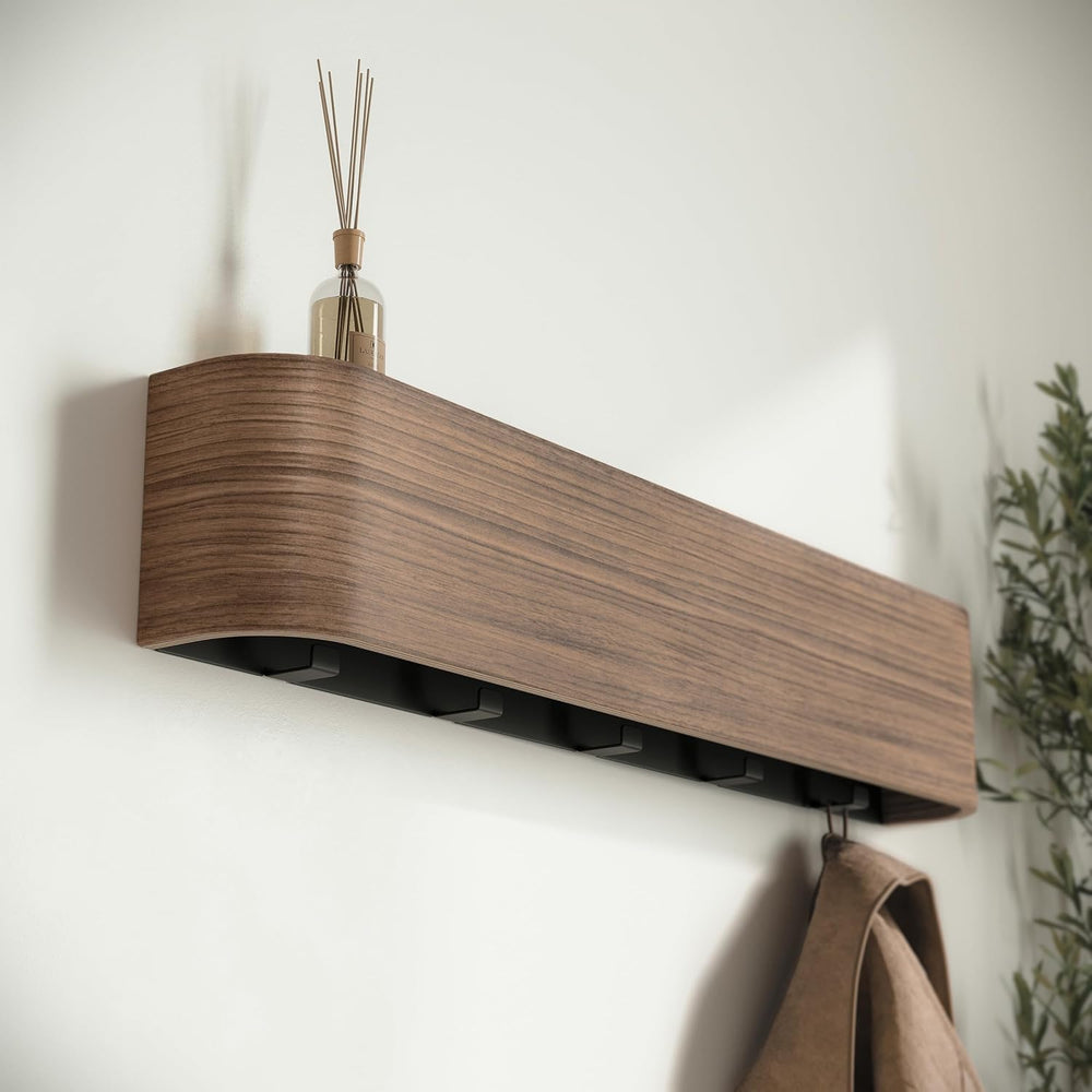 Kazai. Wall-Mounted Coat Rack 'Toke' - Modern Design Coat Rack with H...