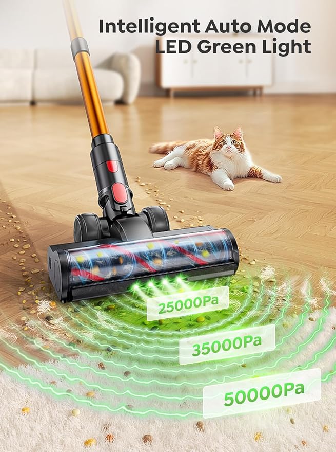 Cordless Vacuum Cleaner, Upgraded 600W 50Kpa 65Mins Vacuum Cleaners - Image 3