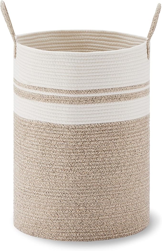 VIPOSCO Large Laundry Hamper, Tall Woven Rope Storage Basket - Image 8
