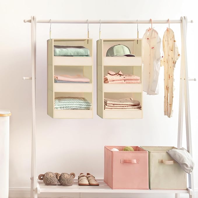 GRANNY SAYS 3 Shelf Hanging Closet Organizers and Storage, Collapsible Closet - Image 2