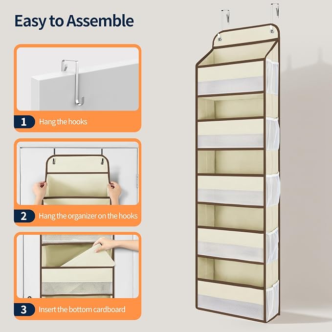Yecaye Over The Door Organizer Storage, 5-Tier Heavy Duty Door Organizers - Image 9