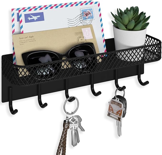Key Holder for Wall – Decorative Stainless Steel Key Hanger by Lwenki
