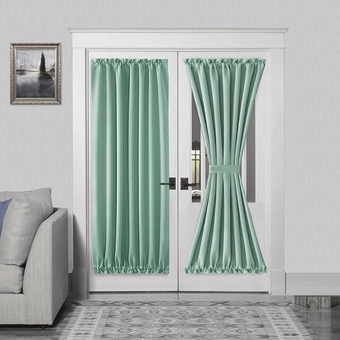 DWCN French Door Curtains – Rod Pocket Thermal Blackout Curtain by DWCN