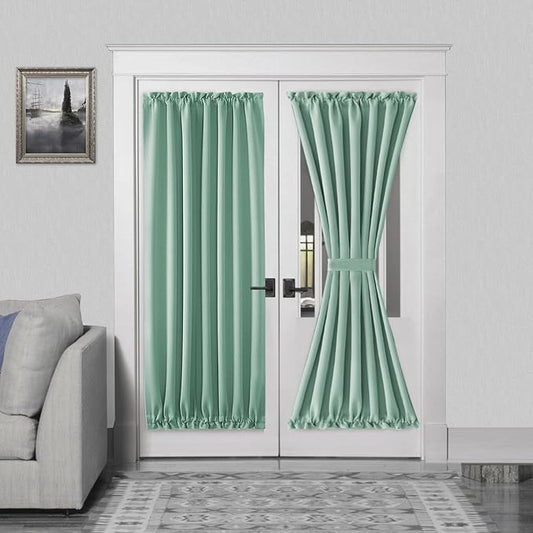 DWCN French Door Curtains – Rod Pocket Thermal Blackout Curtain by DWCN