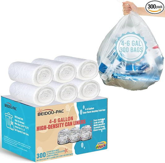 4-6 Gallon Trash Bags by BEIDOU-PAC