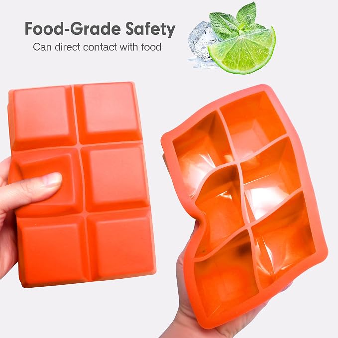 Silicone Ice Cube Trays with Lids, Large Square Ice Cube Molds - Image 5