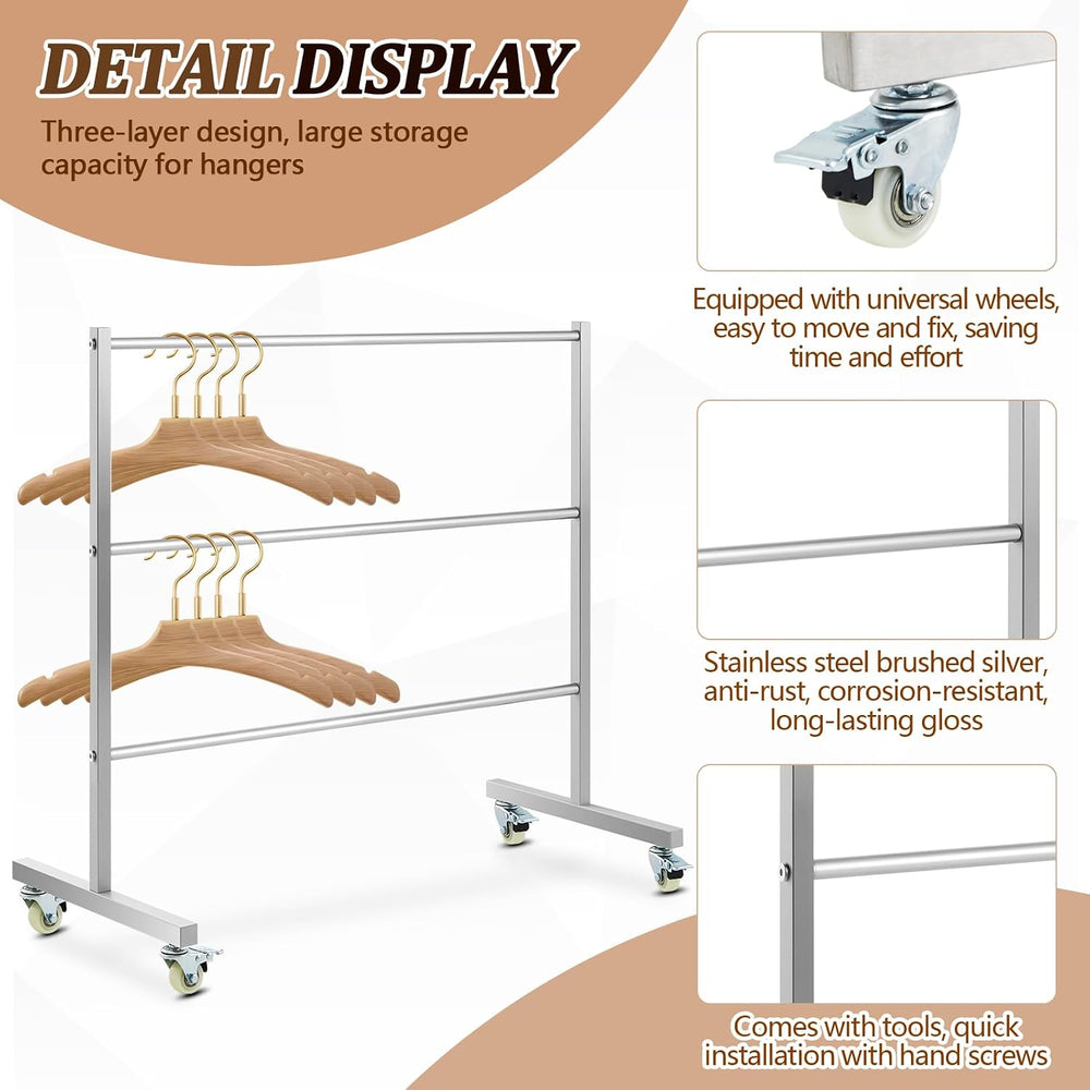 DoubleFill 3 Tier Hanger Organizer Stacker Clothes Hanger Holder Hold up 200 ...