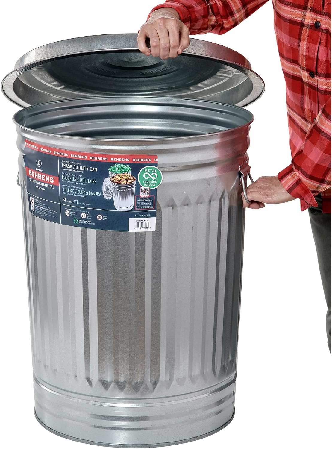 Behrens Infinity Replacement Lid for 31-Gallon Trash Can