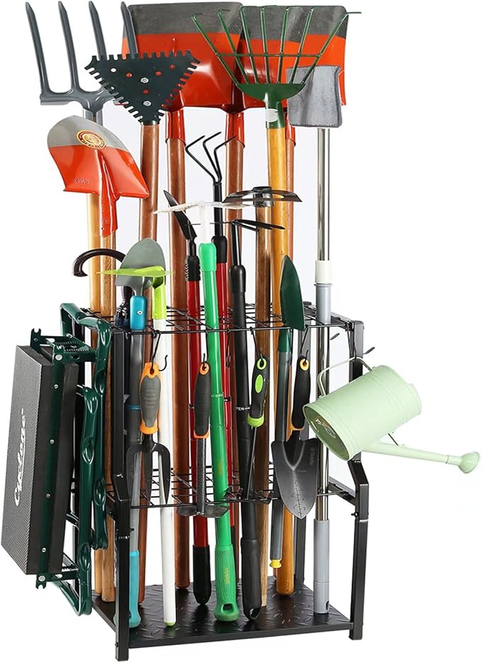 Garden Tool Organizer, Yard Tool Rack Heavy Duty, Free Standing by UU-Major