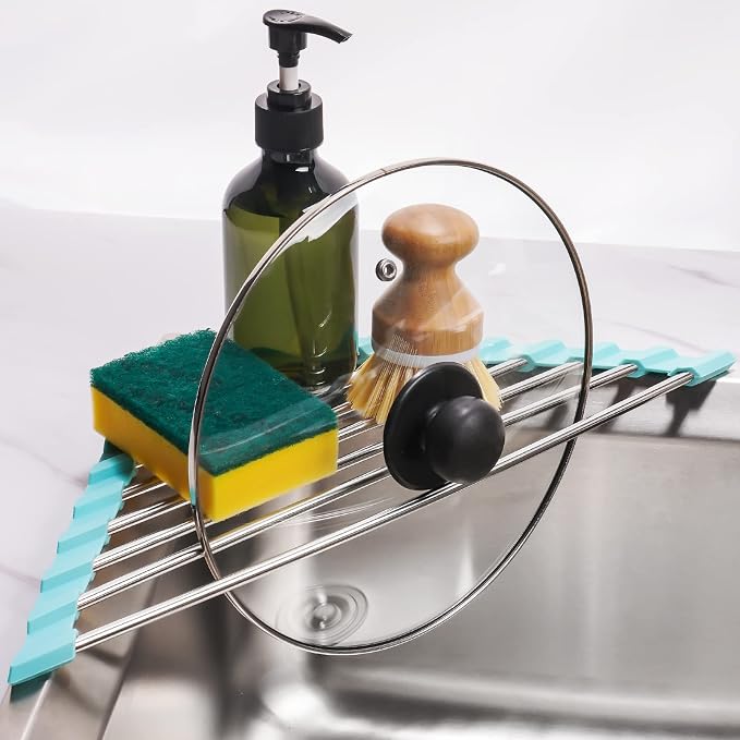 Tomorotec Green Triangle Roll-Up Dish Drying Rack - Image 9